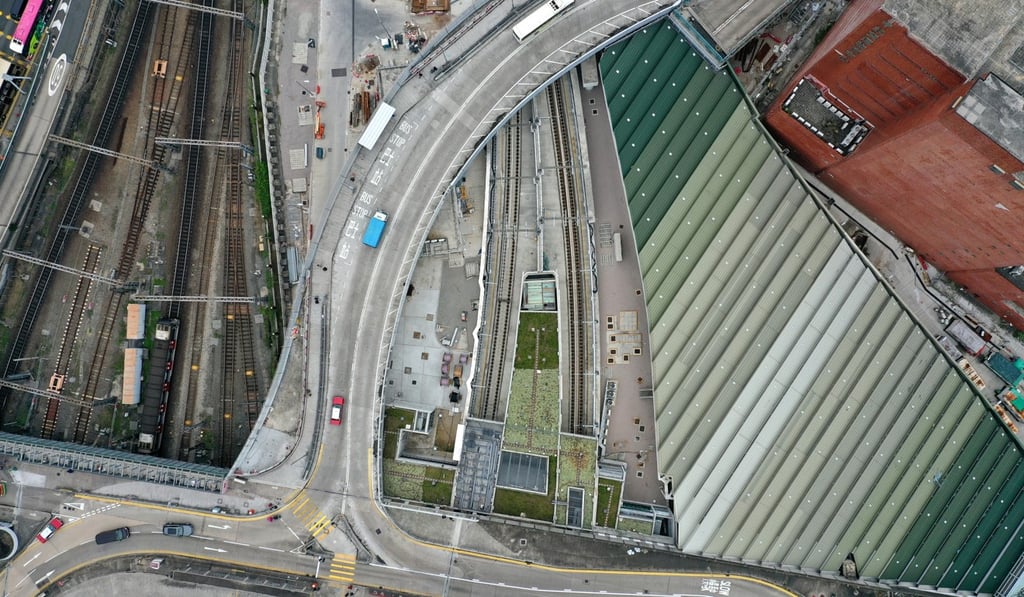 An aerial view of the Sha Tin-Central link’s Hung Hom station. Photo: Winson Wong