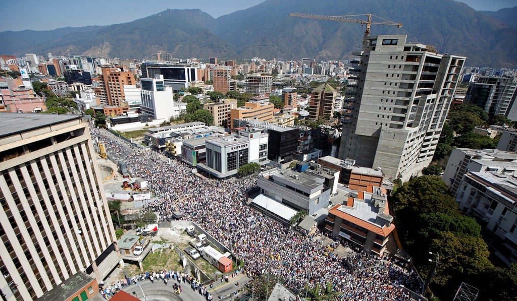 Opposition supporters take part in a rally against Venezuelan President Nicolas Maduro’s government in Caracas, Venezuela. Photo: Reuters