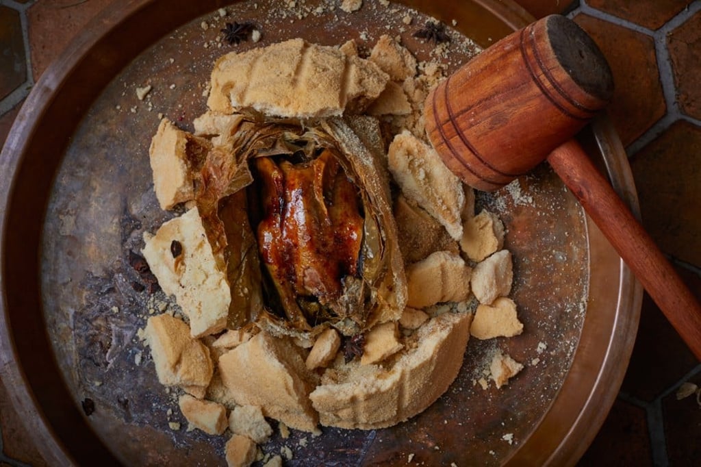 Salt baked pigeon with assorted mushrooms is one of the exclusive Lunar New Year dishes offered at John Anthony.