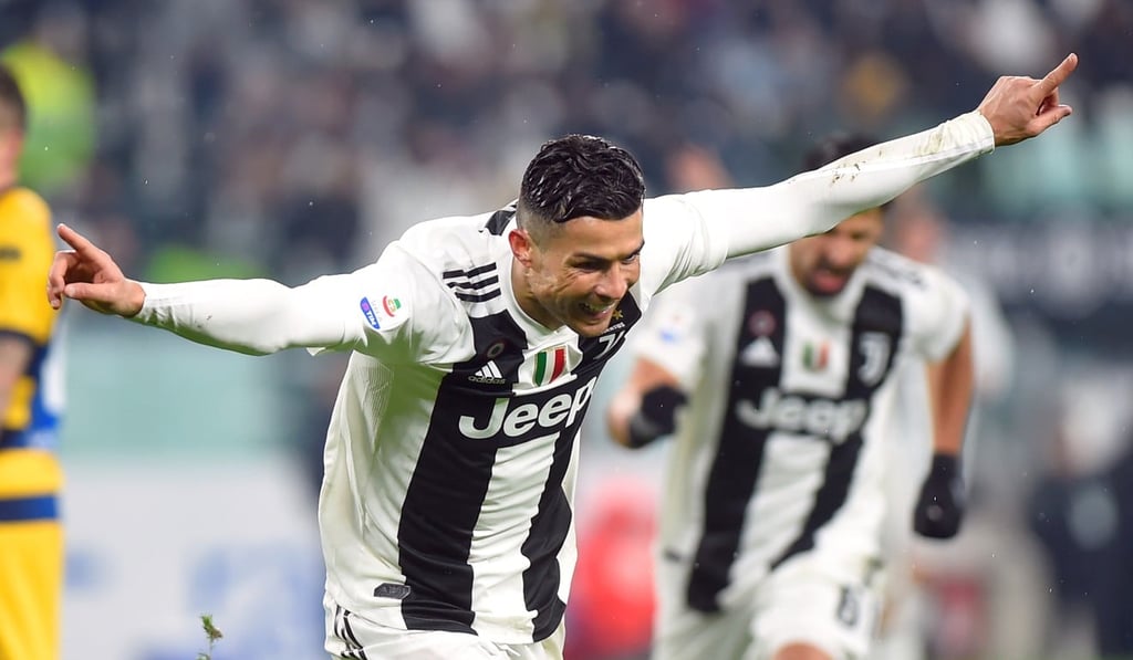 Cristiano Ronaldo celebrates scoring a goal for Juventus. Photo: Reuters
