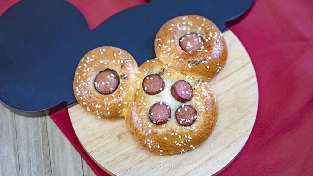Mickey Mouse-shaped Chinese hot dog bun at Disney California Adventure Park in Anaheim, California. Photo: Disneyland Resort via AP Mickey Mouse-shaped Chinese hot dog bun at Disney California Adventure Park in Anaheim, California. Photo: Disneyland Resort via AP