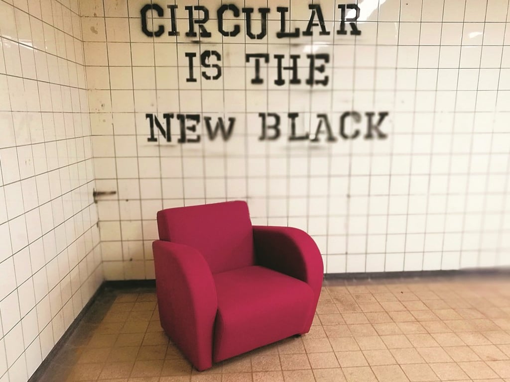 The plastics, foam and textiles used in Dutch company Van de Sant’s furniture are all recycled materials, sourced from local NGOs.