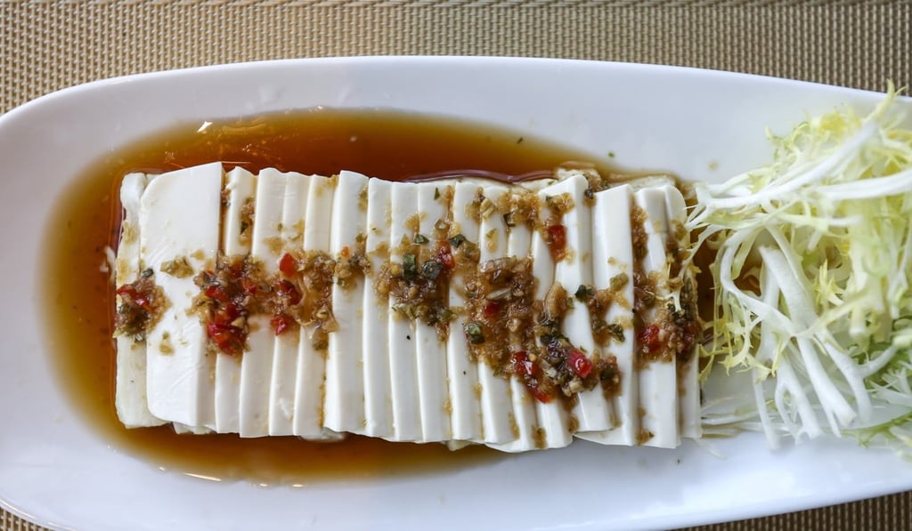 Silken eggplant tofu at Shè. Photo: Jonathan Wong