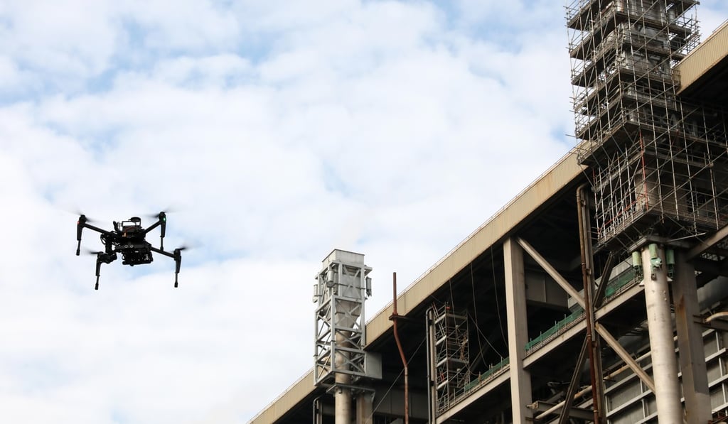 Using drones has helped Castle Peak Power Station slash maintenance and inspection costs. Photo: Nora Tam