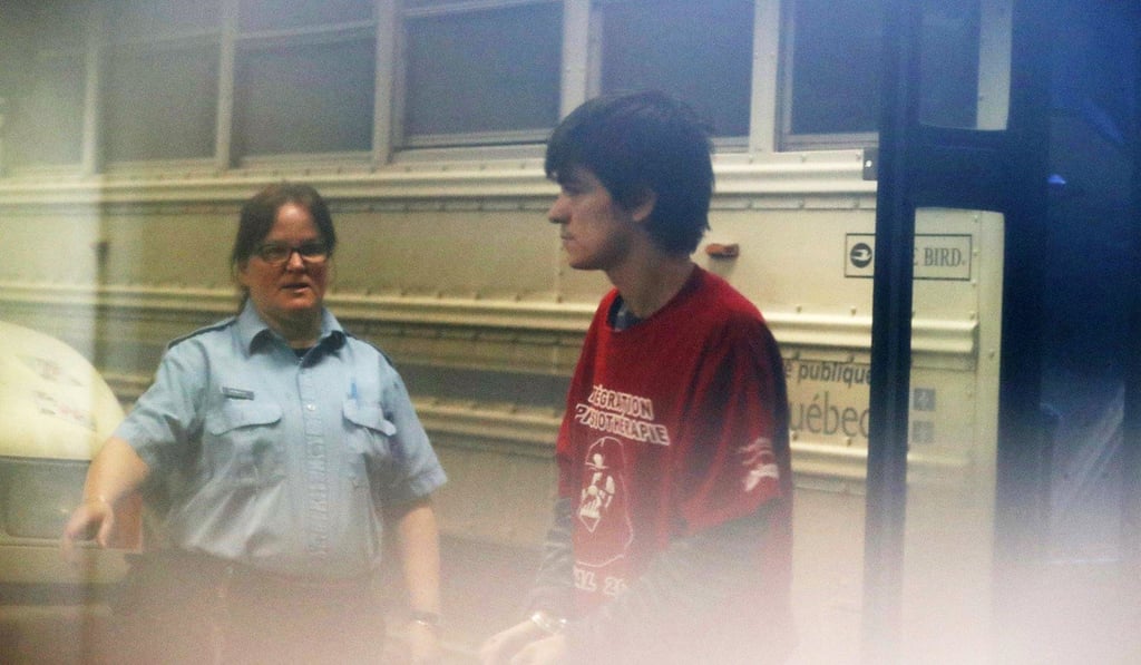 Alexandre Bissonnette arrives at the courthouse in Quebec City on February 21, 2017. Photo: Reuters