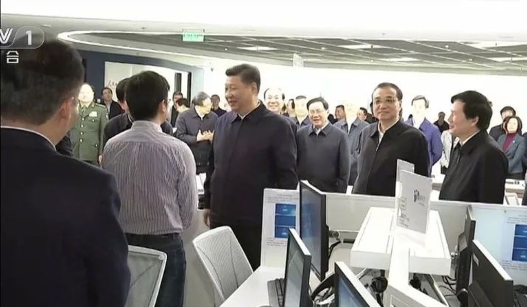 Chinese President Xi Jinping, talking with staff of People's Daily in Beijing last month. Photo: CCTV