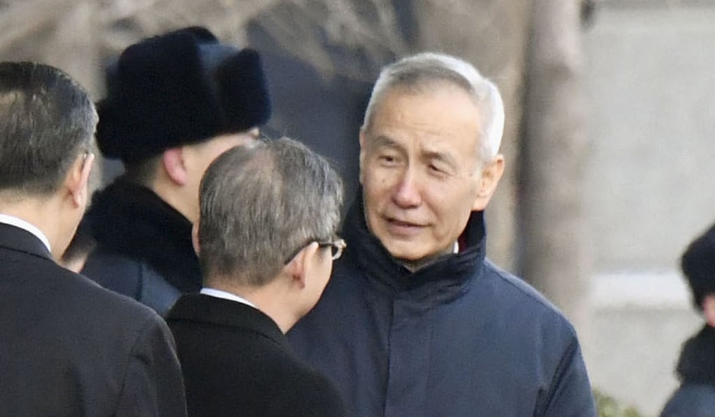 Vice-Premier Liu He is leading the Chinese delegation. Photo: Kyodo Vice-Premier Liu He is leading the Chinese delegation. Photo: Kyodo