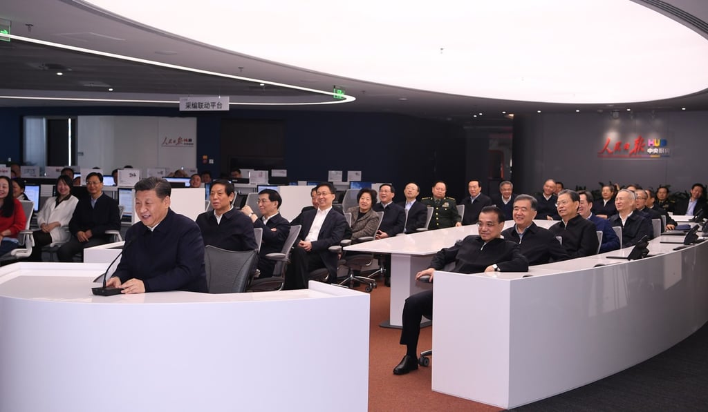 Xi Jinping pictured on a visit to the party’s official mouthpiece People’s Daily last month. Photo: Xinhua Xi Jinping pictured on a visit to the party’s official mouthpiece People’s Daily last month. Photo: Xinhua