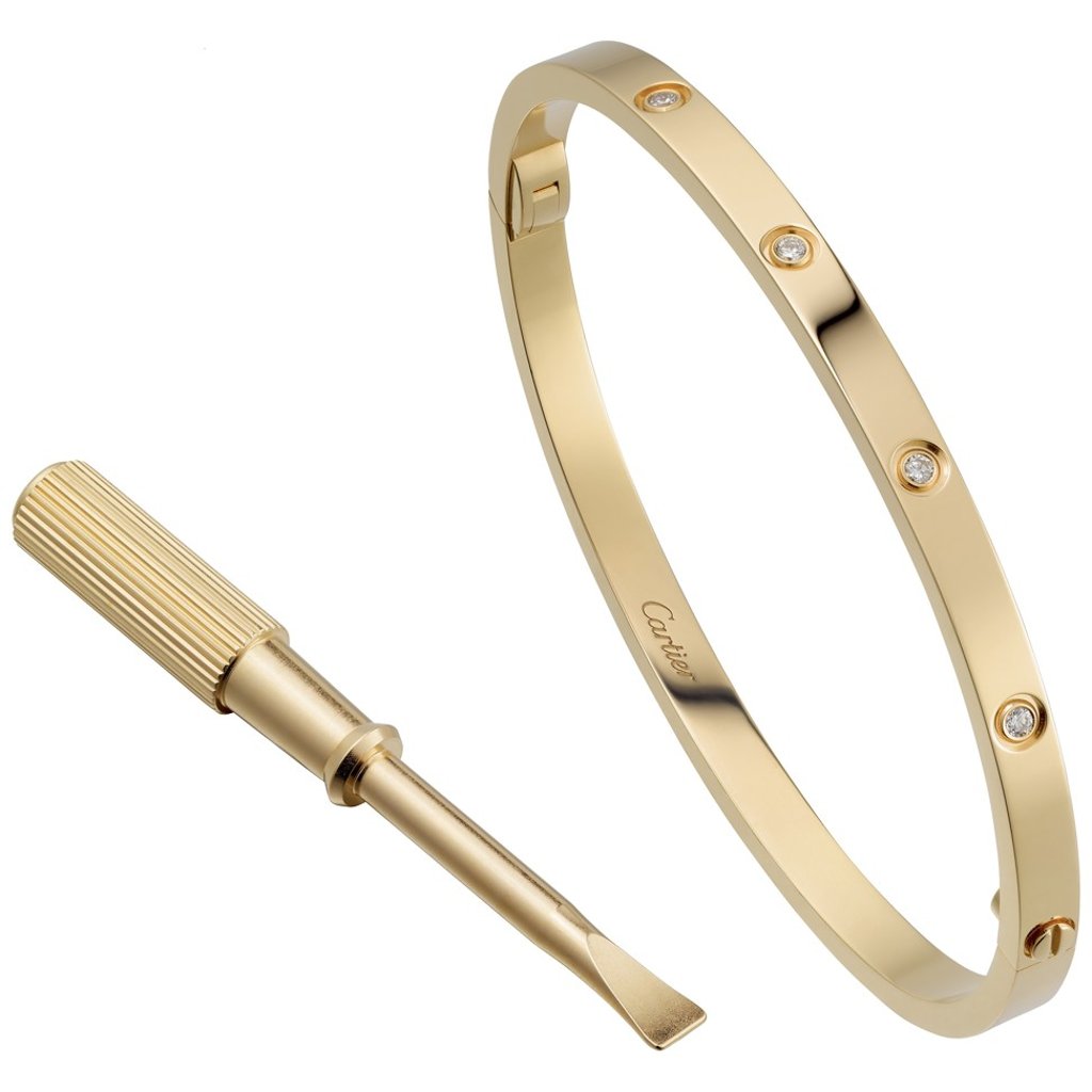 Cartier’s LOVE bracelet, featuring a special locking mechanism, was created in 1969.