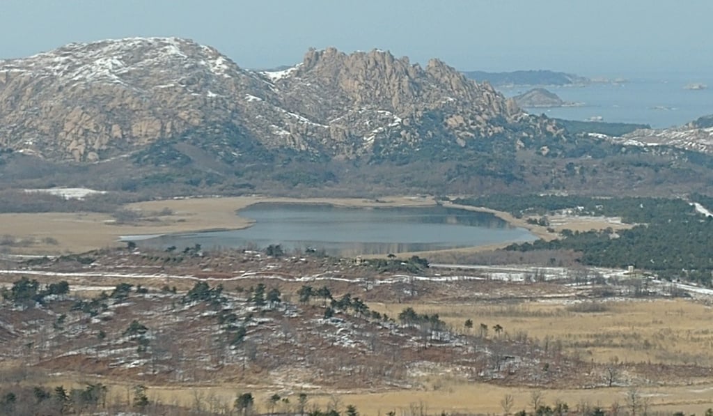 Lake Gamho in the North seen from Kumgang Observation Post in the South, where North Korean soldiers can be seen swimming in summer. Photo: Park Chan-kyong Lake Gamho in the North seen from Kumgang Observation Post in the South, where North Korean soldiers can be seen swimming in summer. Photo: Park Chan-kyong