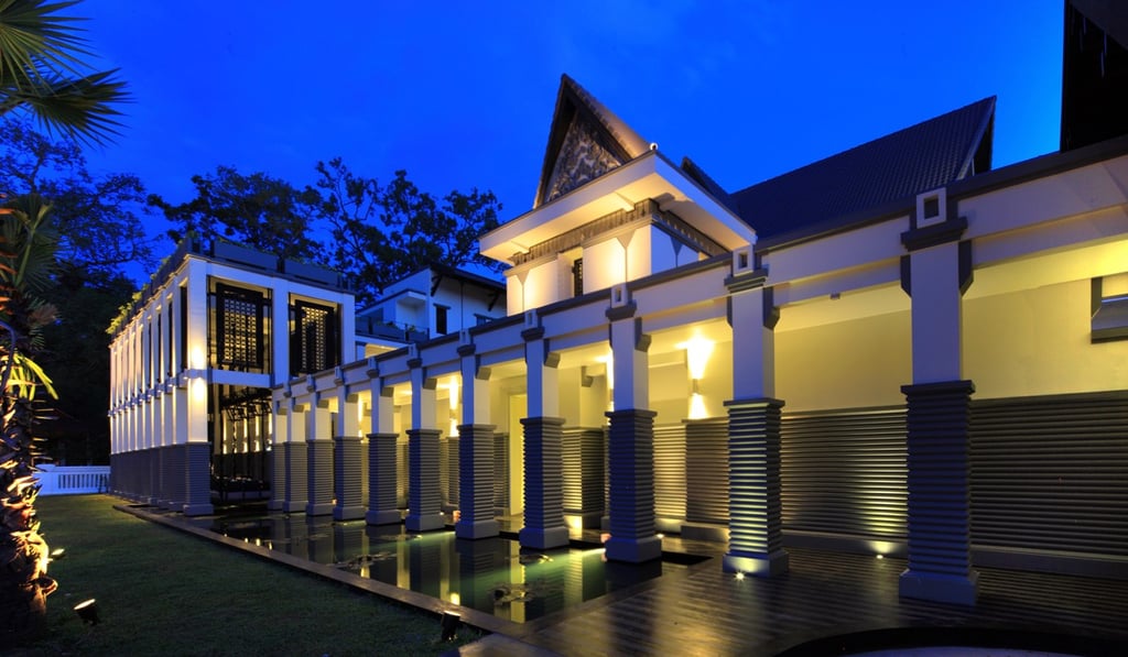 The exterior of the Shinta Mani Angkor, Siem Reap, Cambodia.