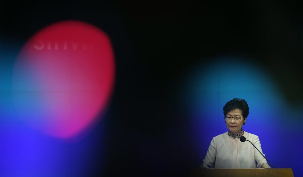 Chief Executive Carrie Lam announced in her second policy address that the government would roll out a full ban on e-cigarettes. Photo: AP Chief Executive Carrie Lam announced in her second policy address that the government would roll out a full ban on e-cigarettes. Photo: AP