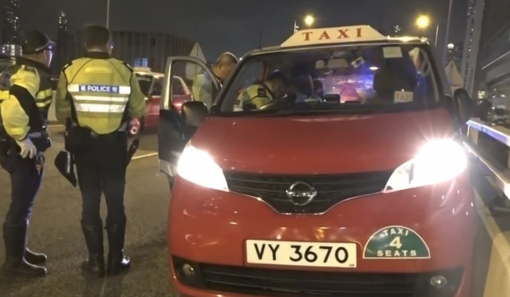 The crash took place on the section of the West Kowloon Corridor near Fat Tseung Street. Photo: Cable TV News