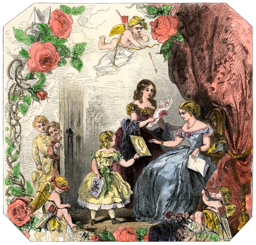 Expressing romantic sentiments on Valentine’s Day became both affordable and anonymous in Victorian England thanks to the penny post system. Photo: Alamy