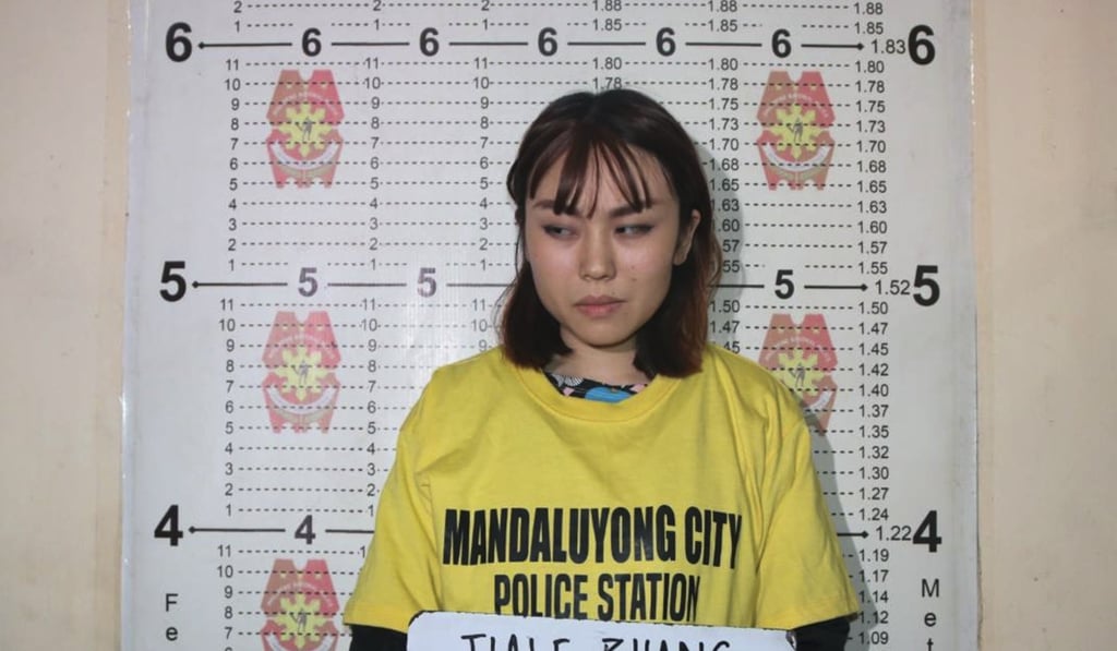 Zhang Jiale, 23, has been detained in Manila and risks being deported. Photo: Philippine National Police