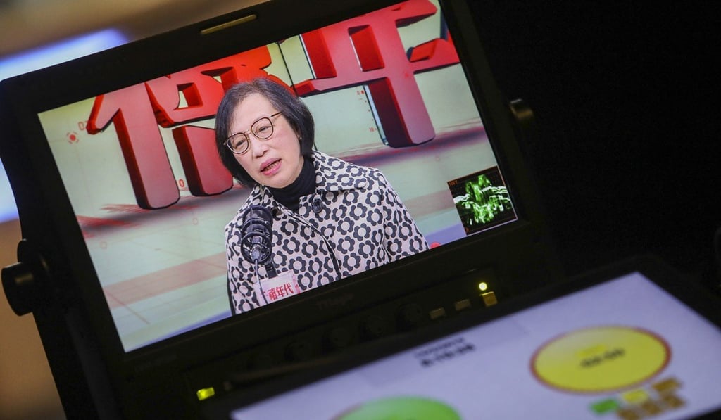Secretary for Food and Health Sophia Chan talks about the ban on e-cigarette sales during a show at RTHK in Kowloon Tong on February 14. Photo: K. Y. Cheng
