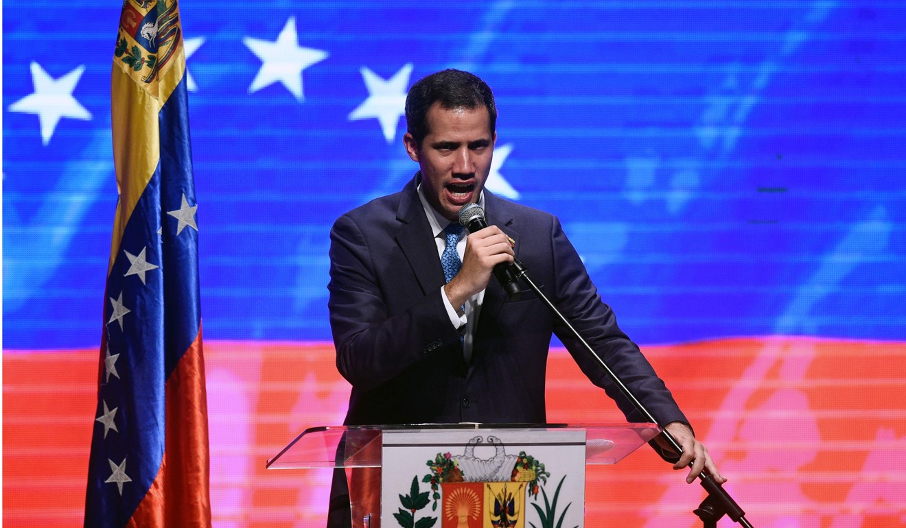 Venezuelan opposition leader Juan Guaido in Caracas on February 14, 2019. Photo: AFP Venezuelan opposition leader Juan Guaido in Caracas on February 14, 2019. Photo: AFP