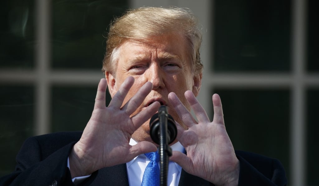 US President Donald Trump speaks during an event in the Rose Garden at the White House on Friday. Photo: AP