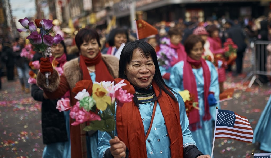 Revellers march during the Chinese Lunar New Year parade in Chinatown in New York. Photo: AP Photo