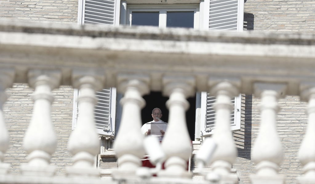 Pope Francis delivers his message during the Angelus noon prayer in St. Peter's Square at the Vatican, Sunday, February 17, 2019. Photo: AP Photo