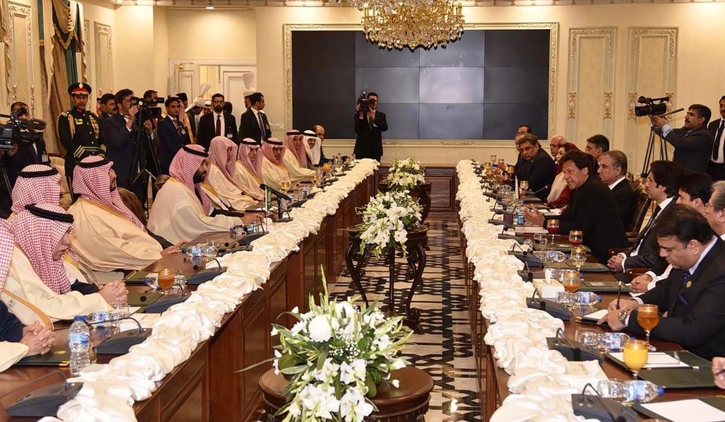 The crown prince, widely known as “MBS”, launched his diplomatic tour of Asia in Pakistan. Photo: AFP The crown prince, widely known as “MBS”, launched his diplomatic tour of Asia in Pakistan. Photo: AFP