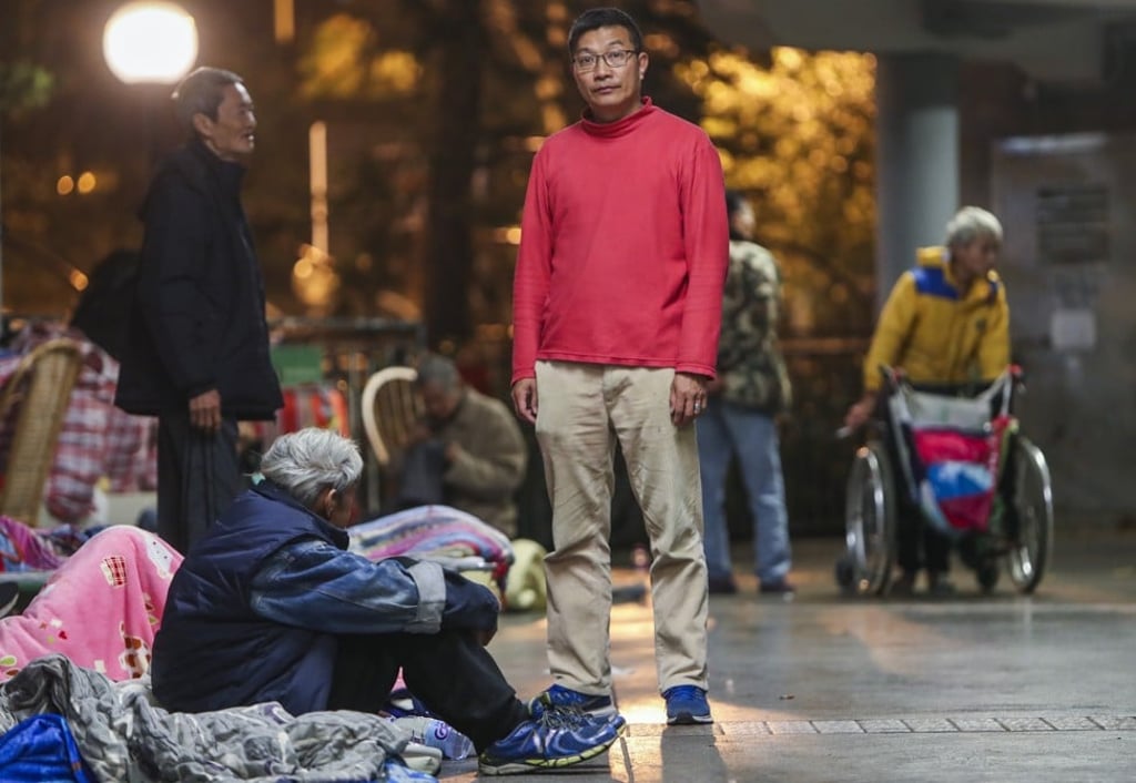 Ng Wai-tung is a social worker who works for the homeless in Sham Shui Po. Photo: Winson Wong