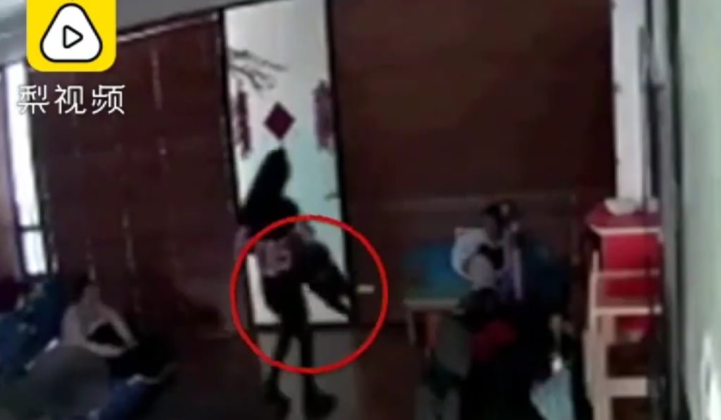 One of the kindergarten teachers detained said she had been subject to violent treatment at school. Photo: YouTube
