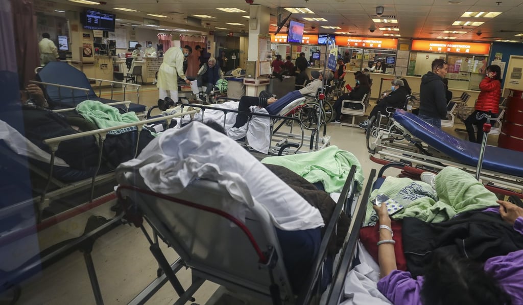 The accident and emergency room at Queen Elizabeth Hospital in Yau Ma Tei. Photo: Nora Tam The accident and emergency room at Queen Elizabeth Hospital in Yau Ma Tei. Photo: Nora Tam