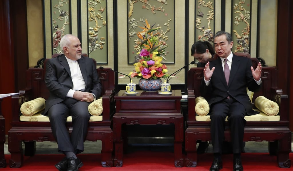 Iranian Foreign Minister Mohammad Javad Zarif told Chinese counterpart Wang Yi that Iran’s relationship with China “is very valuable to us”. Photo: EPA-EFE Iranian Foreign Minister Mohammad Javad Zarif told Chinese counterpart Wang Yi that Iran’s relationship with China “is very valuable to us”. Photo: EPA-EFE