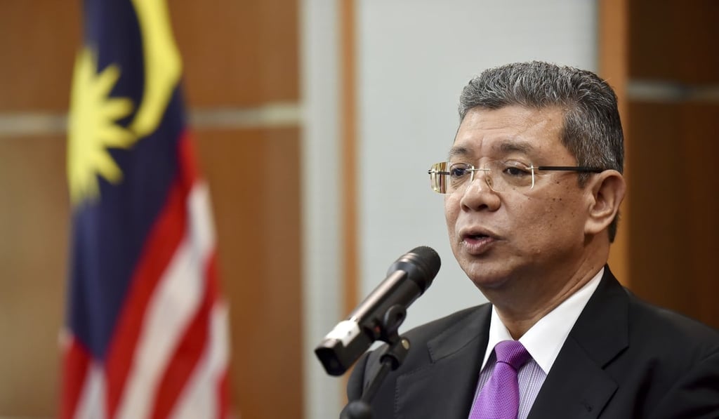 Malaysian foreign minister Saifuddin Abdullah speaks during a press conference in Putrajaya, Malaysia, on Wednesday, January 16, 2019. Photo: AP/Yam G-Jun