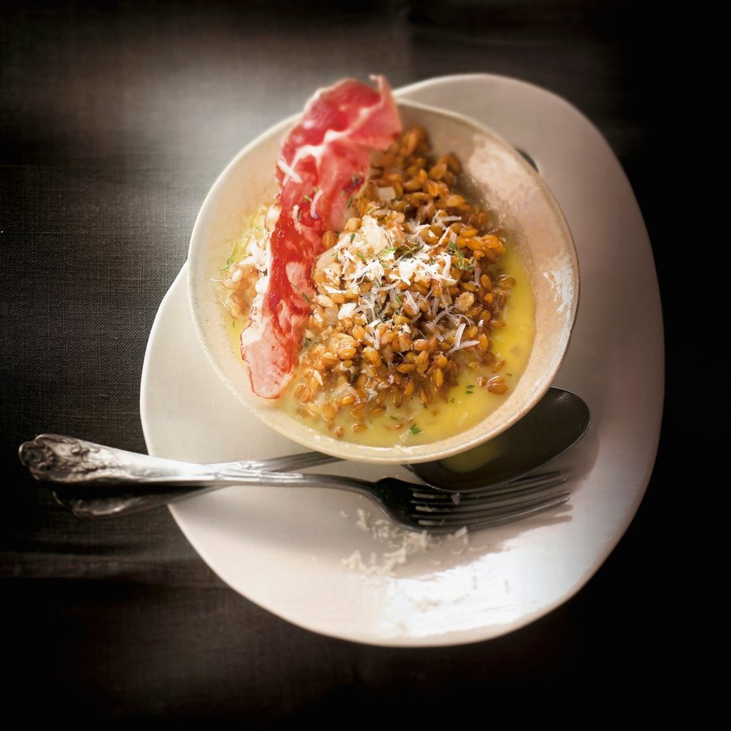 One of the dishes whipped up by the French chefs was a spelt risotto. Photo: Alamy