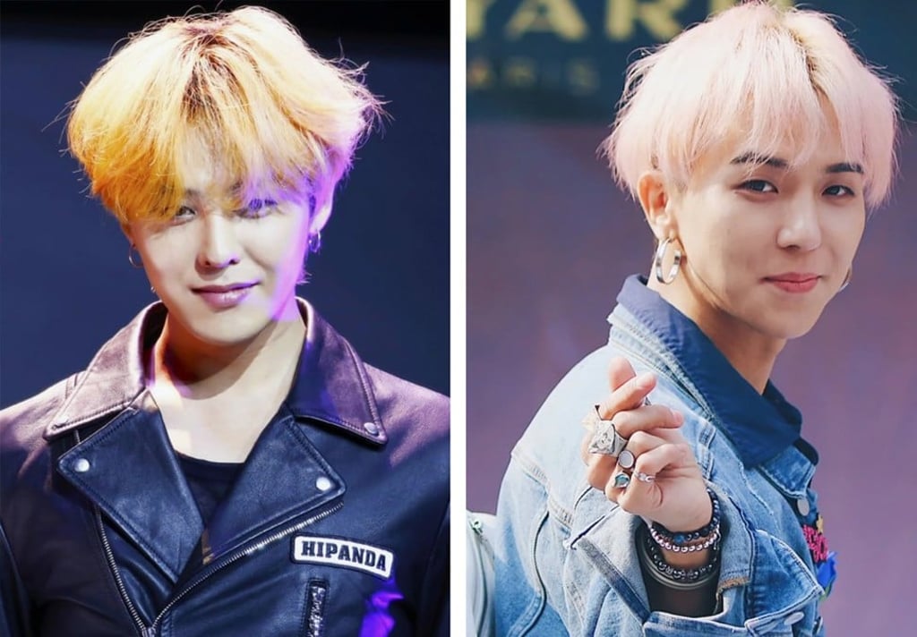 G-Dragon (left) from Big Bang and Mino from Winner.