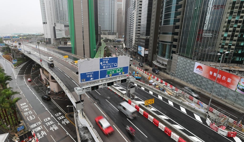 View of the Rumsey Street Flyover in Central, leading to the bypass. Photo: Winson Wong