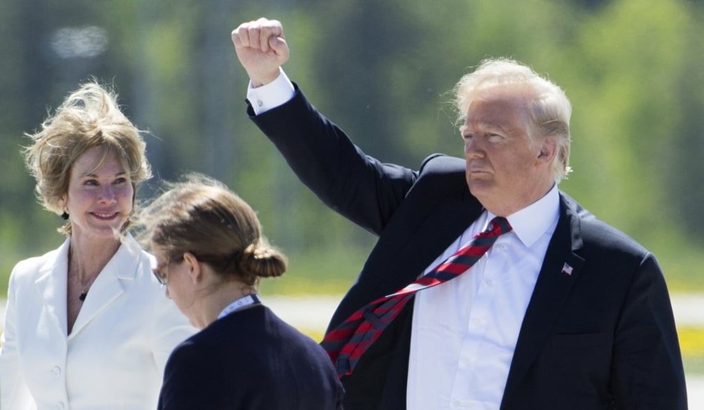 US President Donald J. Trump arriving in Canada in June. Photo: EPA-EFE