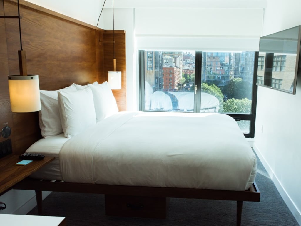 Rooms in SoHo’s Arlo Hotel are half the size of a standard hotel room. Photo: Business Insider