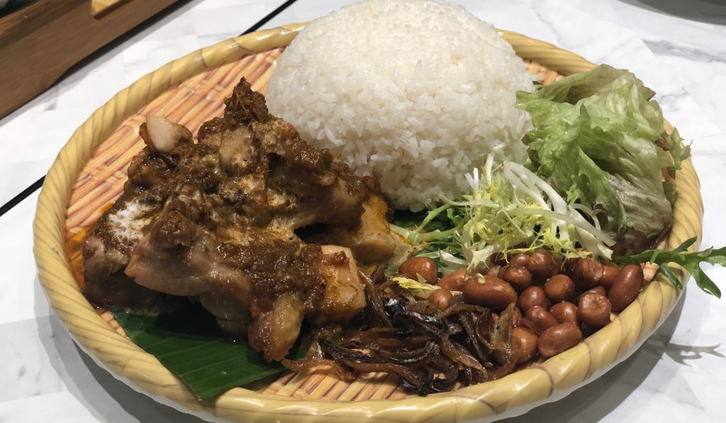 Rendang chicken in beef soup with rice. Photo: Simone McCarthy
