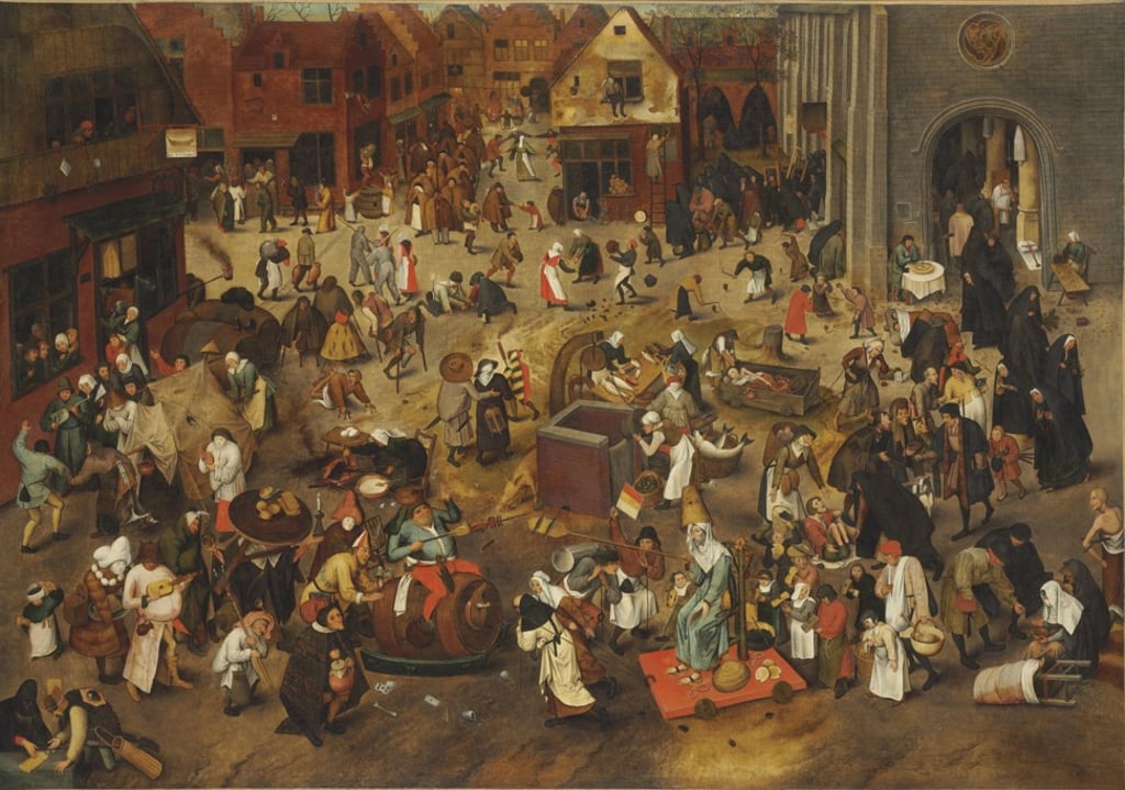 The Fight Between Carnival and Lent (1559), by Pieter Bruegel the Elder.