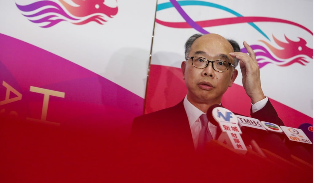 Frank Chan and his team of officials spent the last two days lobbying hard for support. Photo: Felix Wong