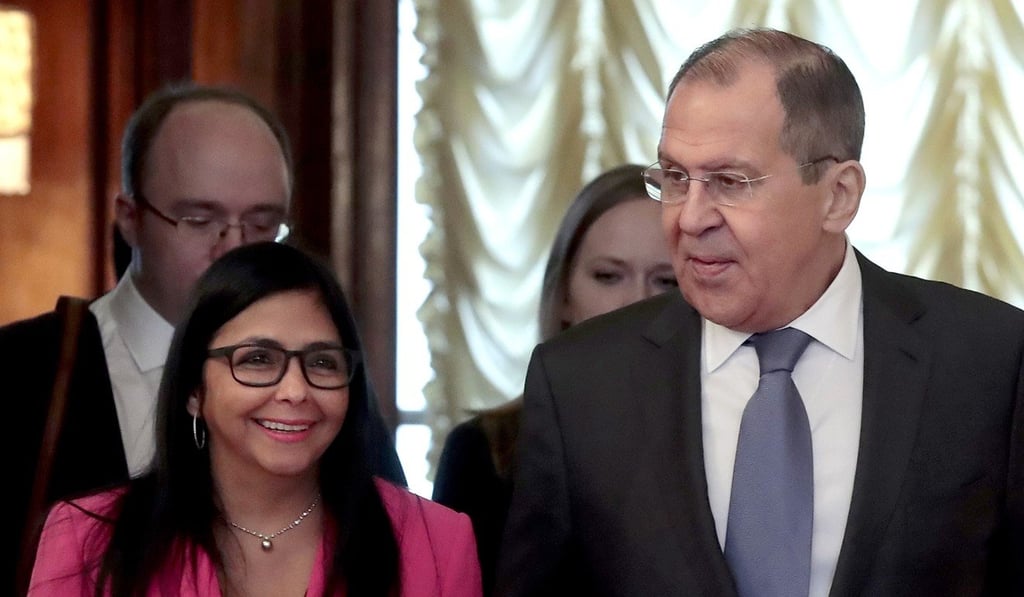 Russian Foreign Minister Sergey Lavrov, right, and Venezuelan Vice President Delcy Rodriguez, left, enter a hall during their meeting in Moscow. Photo: EPA-EFE Russian Foreign Minister Sergey Lavrov, right, and Venezuelan Vice President Delcy Rodriguez, left, enter a hall during their meeting in Moscow. Photo: EPA-EFE