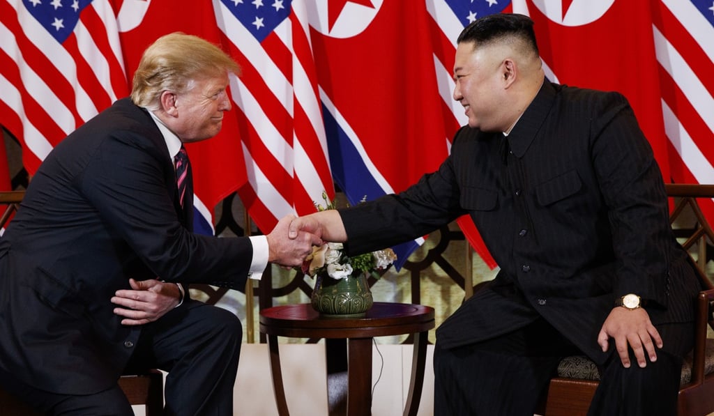 US President Donald Trump meets North Korean leader Kim Jong-un in Hanoi. Photo: AP
