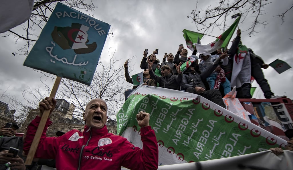 Members of the Algerian community in Paris protest against the fifth term of Algerian President Abdelaziz Bouteflika on Place de la Republique in Paris. Photo: EPA-EFE Members of the Algerian community in Paris protest against the fifth term of Algerian President Abdelaziz Bouteflika on Place de la Republique in Paris. Photo: EPA-EFE