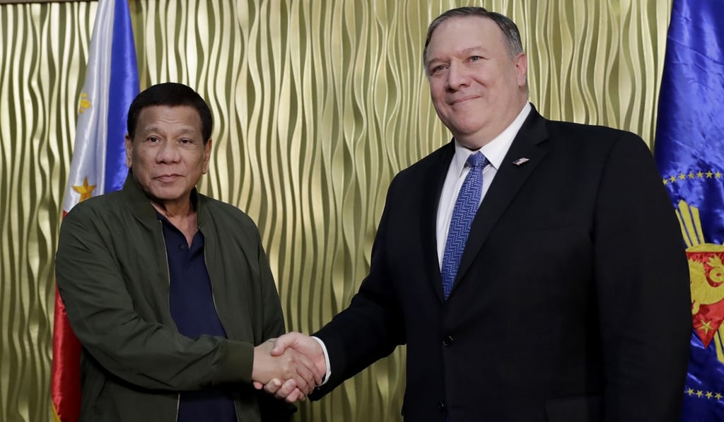 US State Secretary Mike Pompeo met Philippine President Rodrigo Duterte on February 28 in Manila. Photo: AP