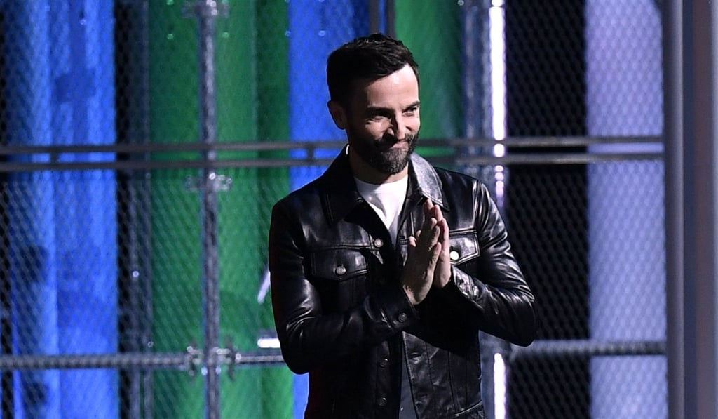 Nicolas Ghesquière, the French fashion designer, acknowledges the audience at the end of his Louis Vuitton autumn/winter 2019/20 ready-to-wear collection show at Paris Fashion Week on Tuesday. Photo: AFP