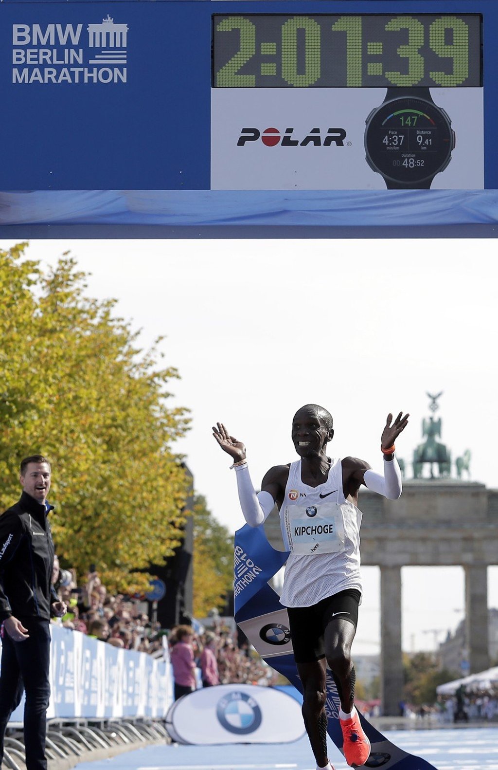 Eliud Kipchoge is the marathon world record holder – he set his time of two hours, one minute and 39 seconds in Berlin last year. Photo: AP/Markus Schreiber