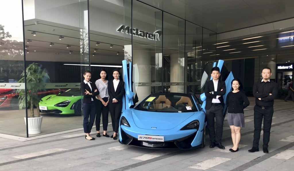 McLaren’s Shenzhen dealership is among the 12 the carmaker has in China. Photo: Handout McLaren’s Shenzhen dealership is among the 12 the carmaker has in China. Photo: Handout