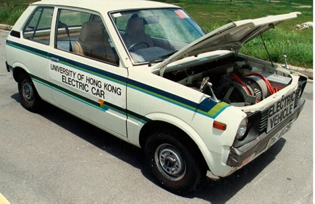The University of Hong Kong’s Mark1 electric car, built from a donated Suzuki Alto shell. Photo: Handout