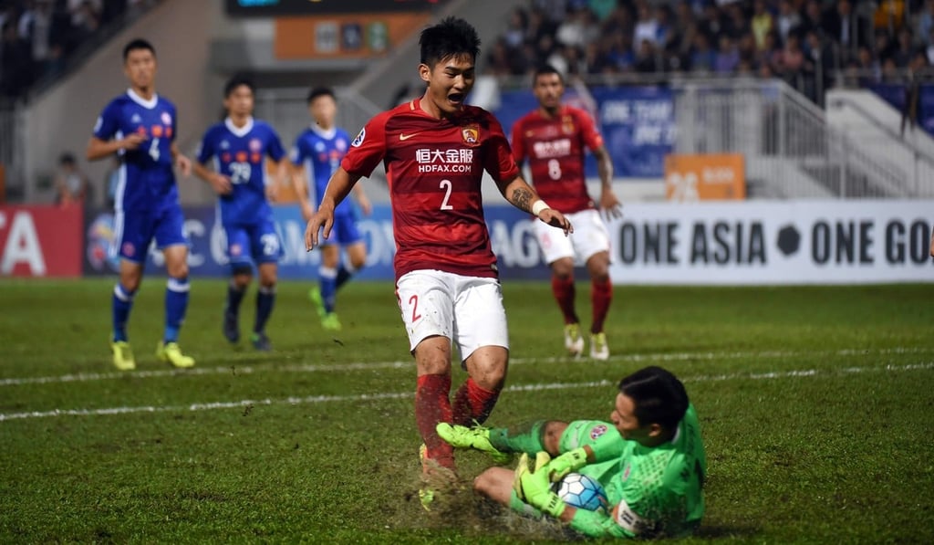 Eastern goalkeeper Yapp Hung-fai makes a save. Photo: AFP