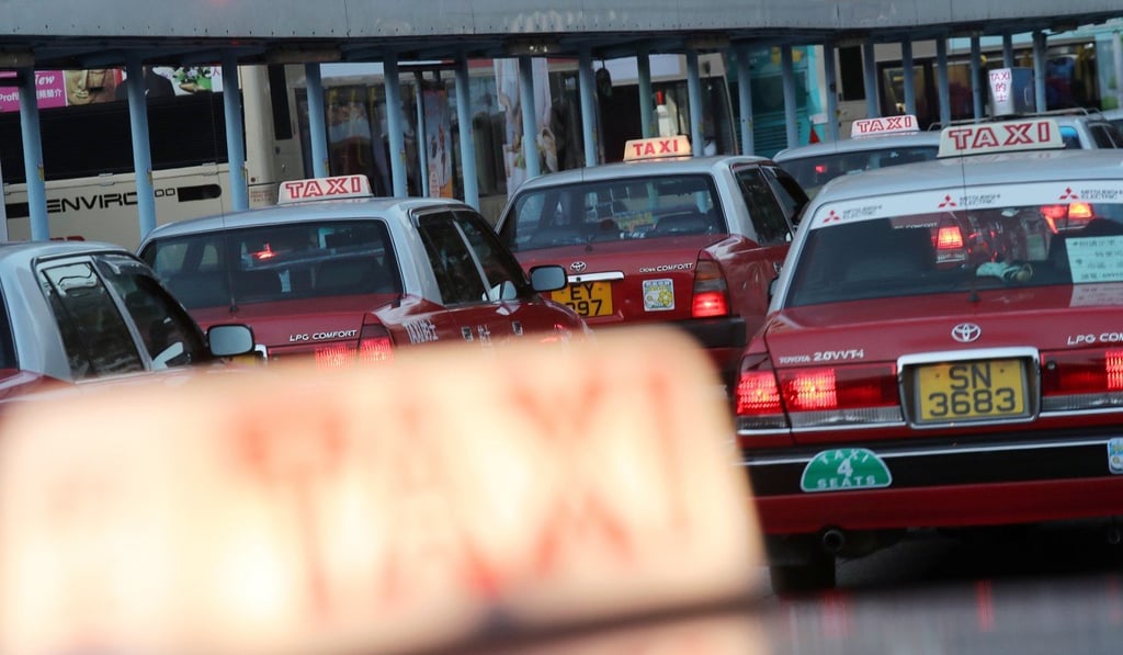Taxis at a rank outside the Tsim Sha Tsui Star Ferry Pier. Photo: K.Y. Cheng