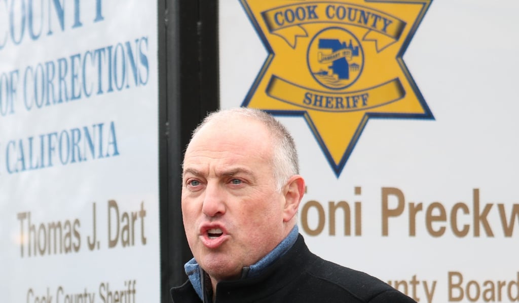 Steve Greenberg, Kelly’s lawyer, speaking to the news media after Kelly’s release. Photo: AFP