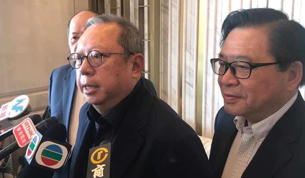 Peter Lam (left) and Jeffrey Lam (right) aired their grievances with the extradition plan in Beijing. Photo: Kimmy Chung